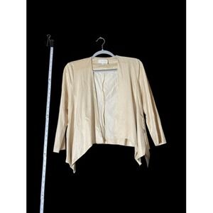 PATRIZIA PEPE Cream Cuban Sand Jacket Size 44 -‎ 20" Length 12" Sleeve